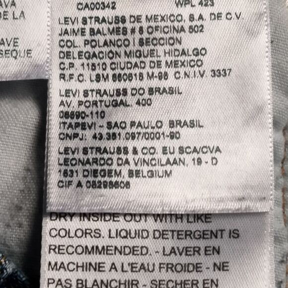 Levi's Blue Jean Shorts Distressed Cut-Off Style - Picture 11 of 12